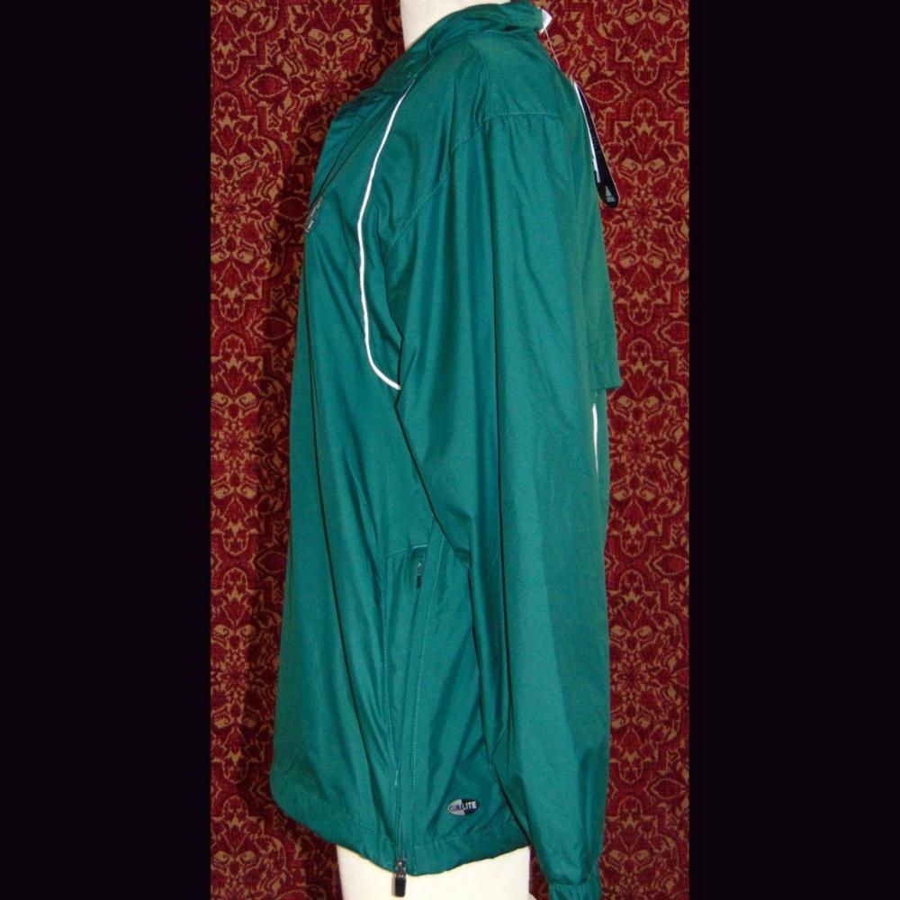 NEW ADIDAS green polyester sport jacket XS ✨ - Picture 7 of 8